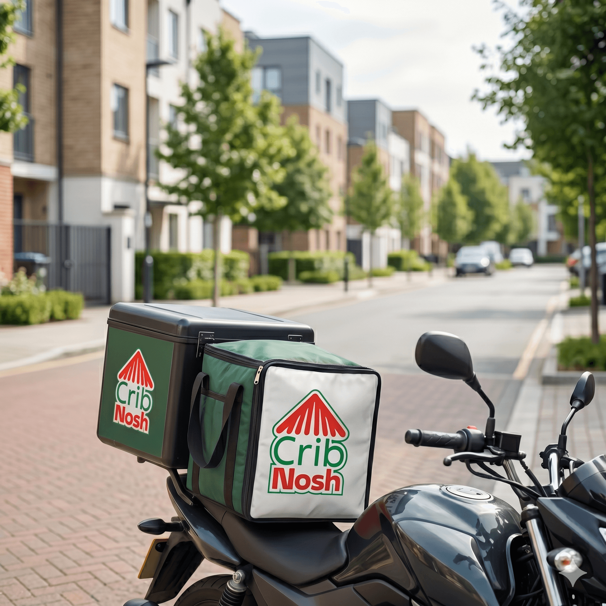 CribNosh delivery bike ready for pickup